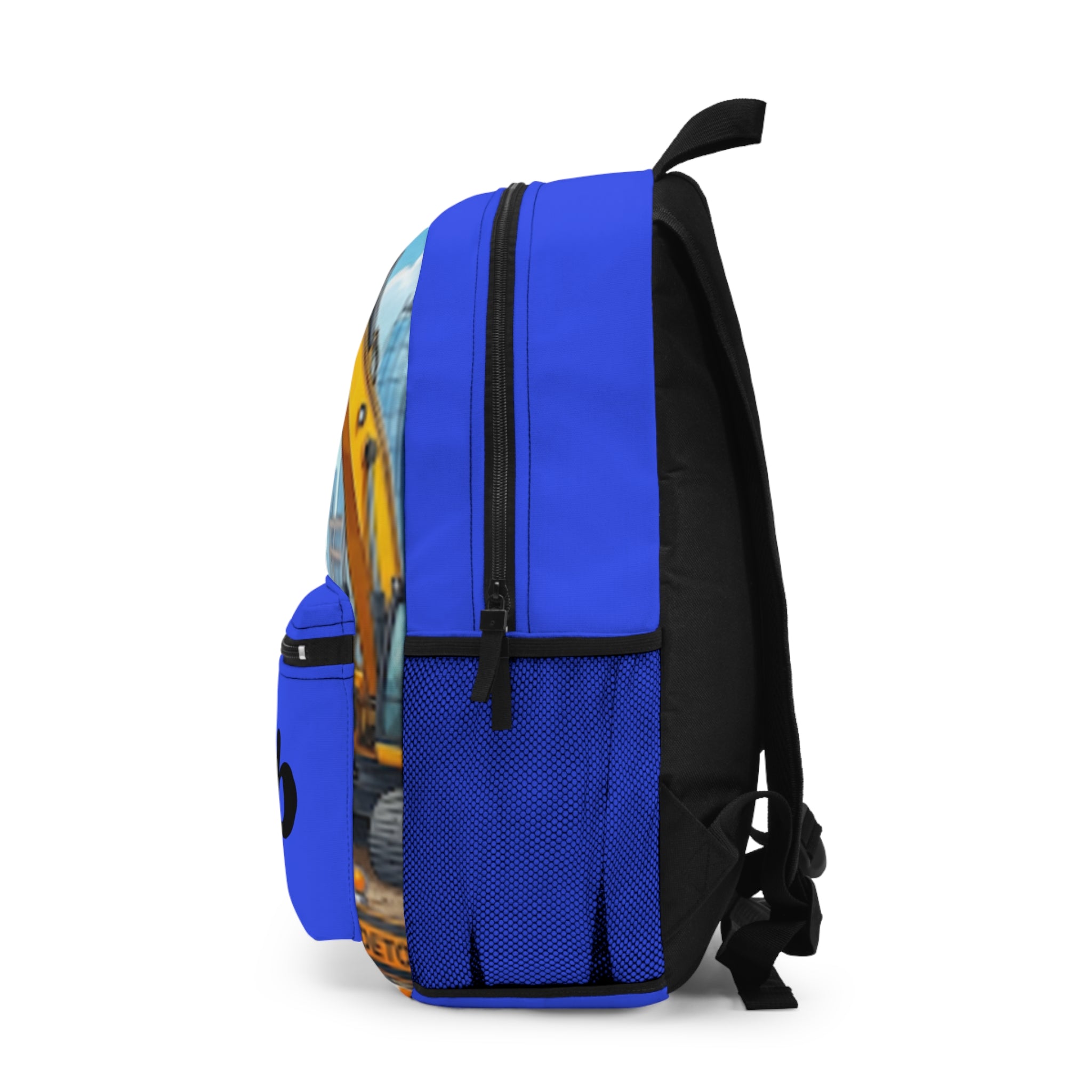 Personalized Kids Construction Backpack – "Jacob" Name School Bag with Excavator Design