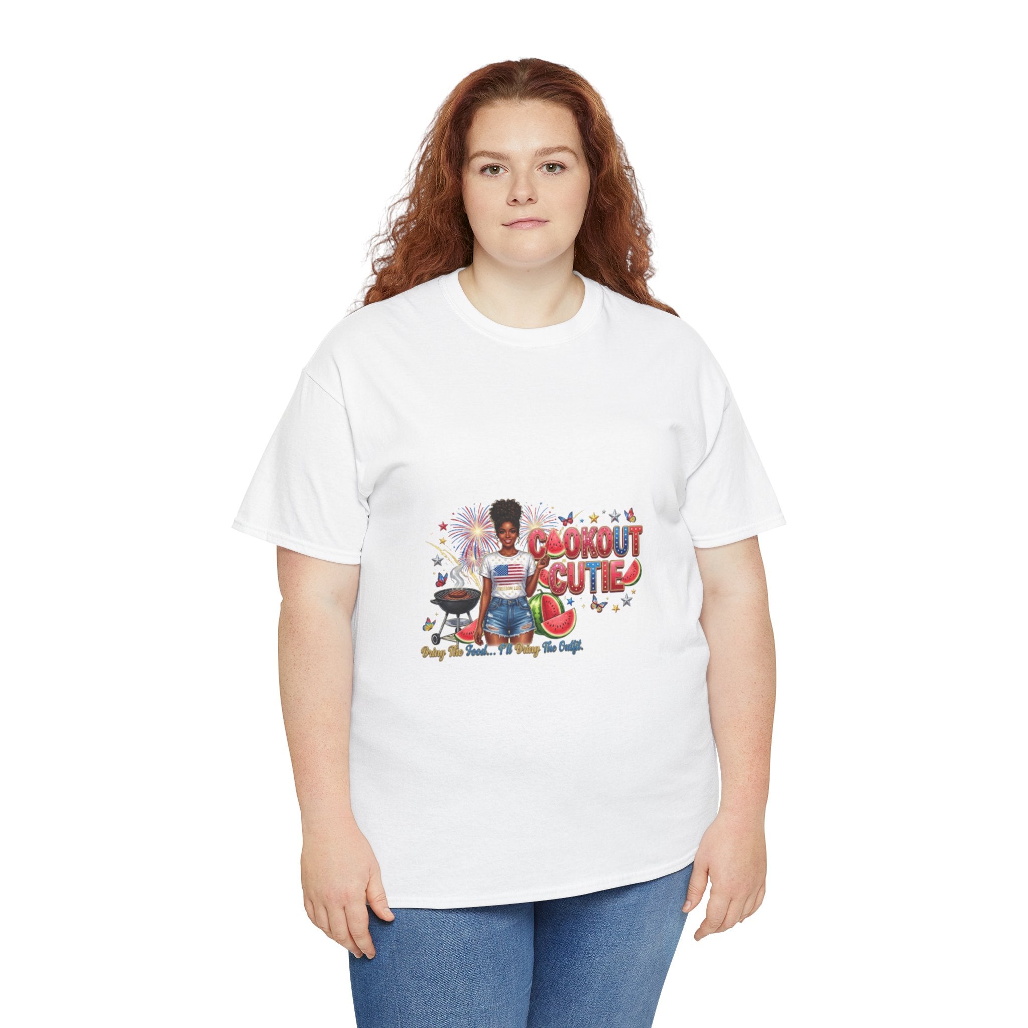 Cookout Cutie T-Shirt – Black Girl BBQ Party Graphic Tee