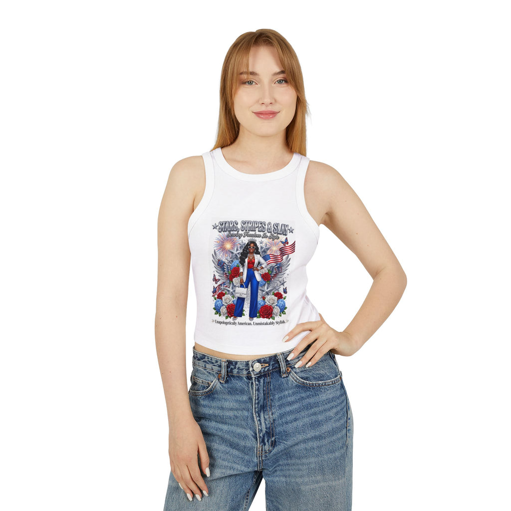 Patriotic 'Stars, Stripes & Slay' Women's Tank Top