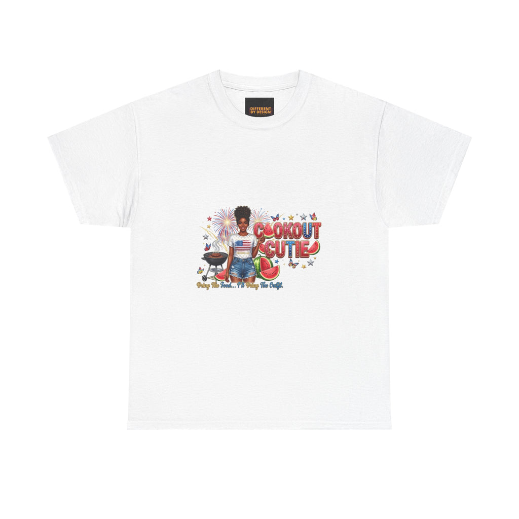 Cookout Cutie T-Shirt – Black Girl BBQ Party Graphic Tee