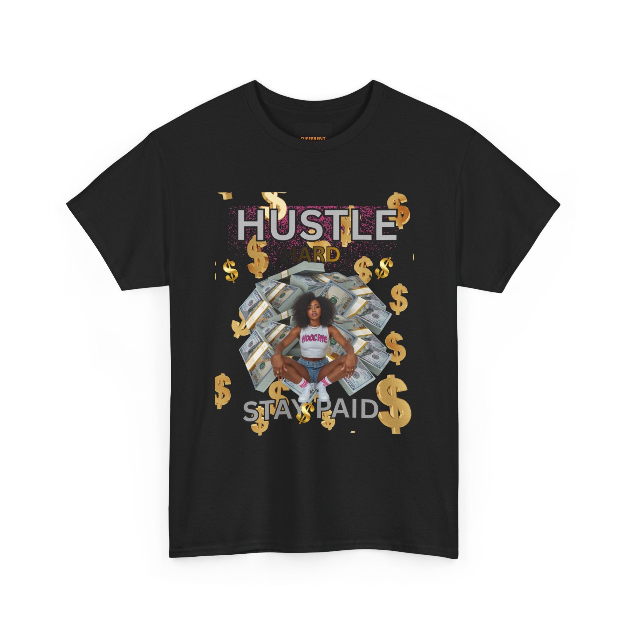 Hustle Hard Stay Paid Tee — Motivational Money Graphic T-Shirt