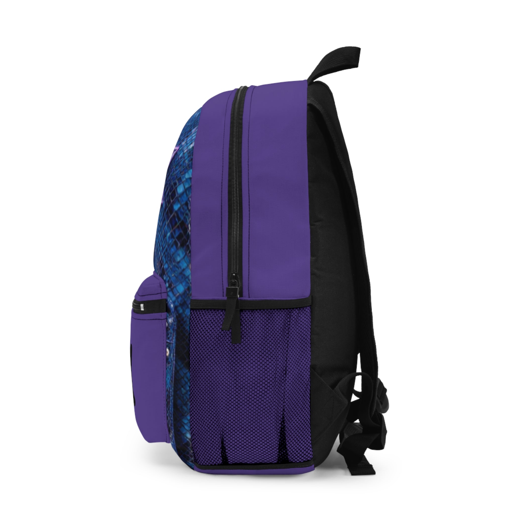 Flex Personalized Purple Backpack — Custom Name 'SAM' Graphic School Bag