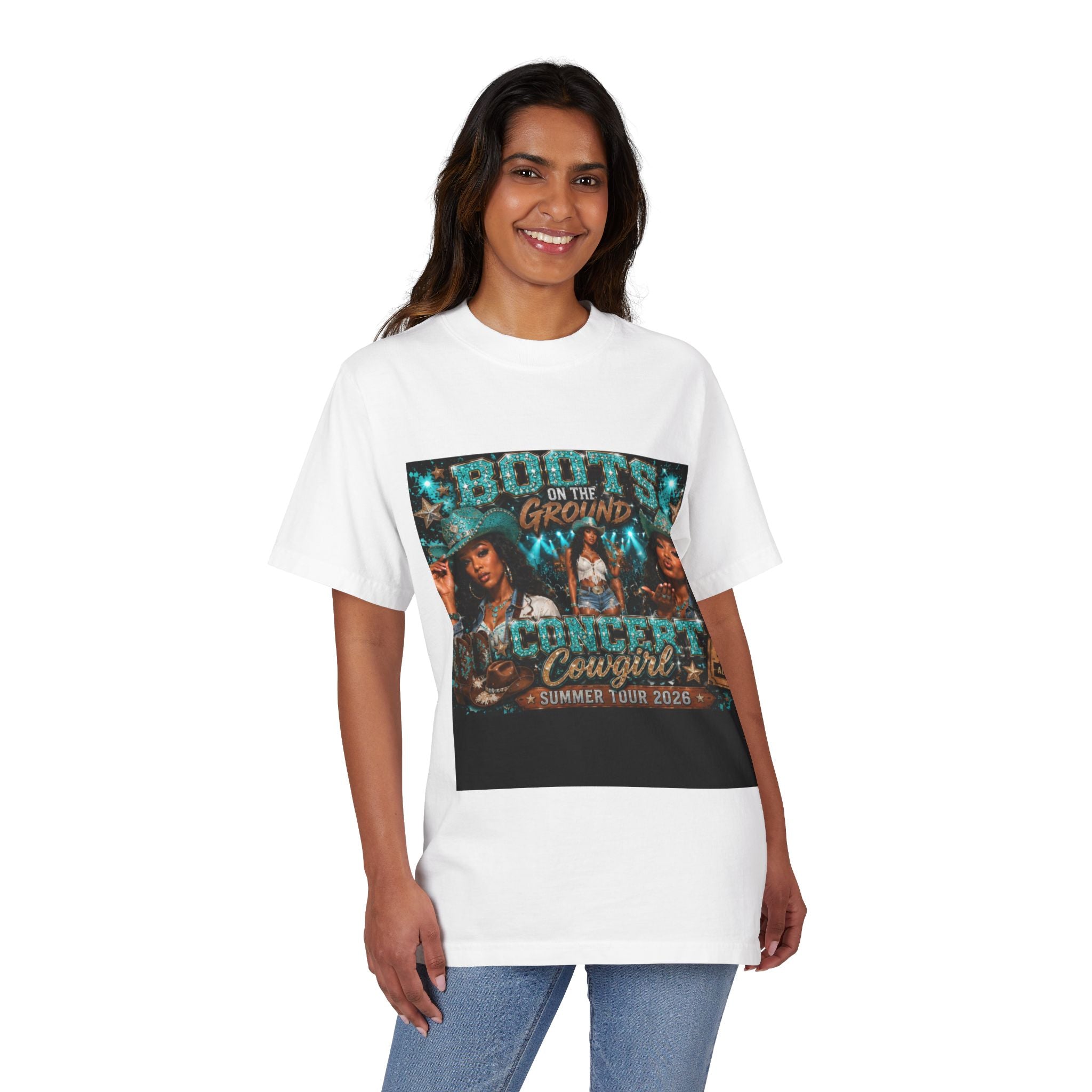Concert Cowgirls Graphic T-Shirt — 'Boots on the Ground' Tour Tee