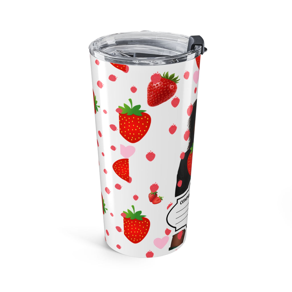 Strawberry Pattern 20oz Tumbler — Cute Fruit Travel Cup