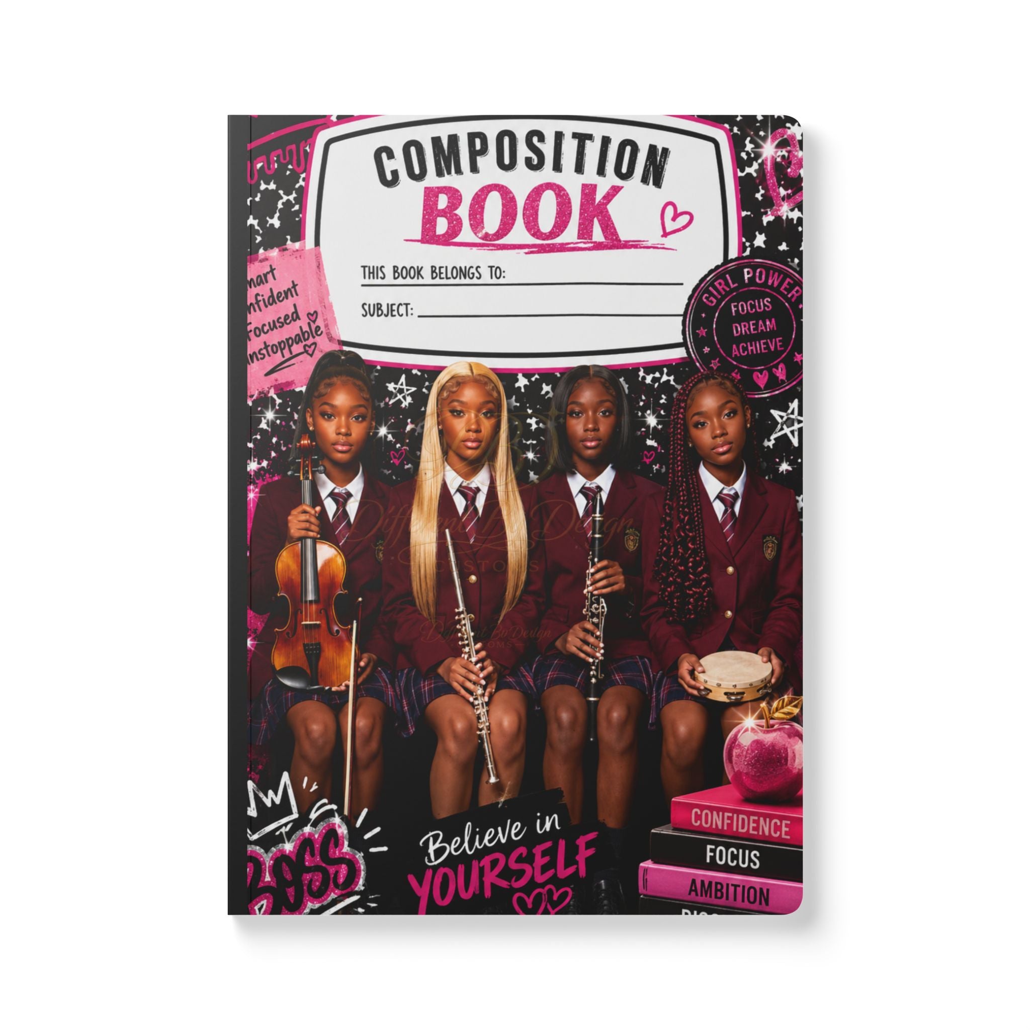 Composition Book Journal — 'Believe in Yourself' Motivational School Notebook