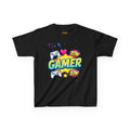 Kids Gamer T‑Shirt — Colorful 'Gamer' Graphic Tee with Controllers