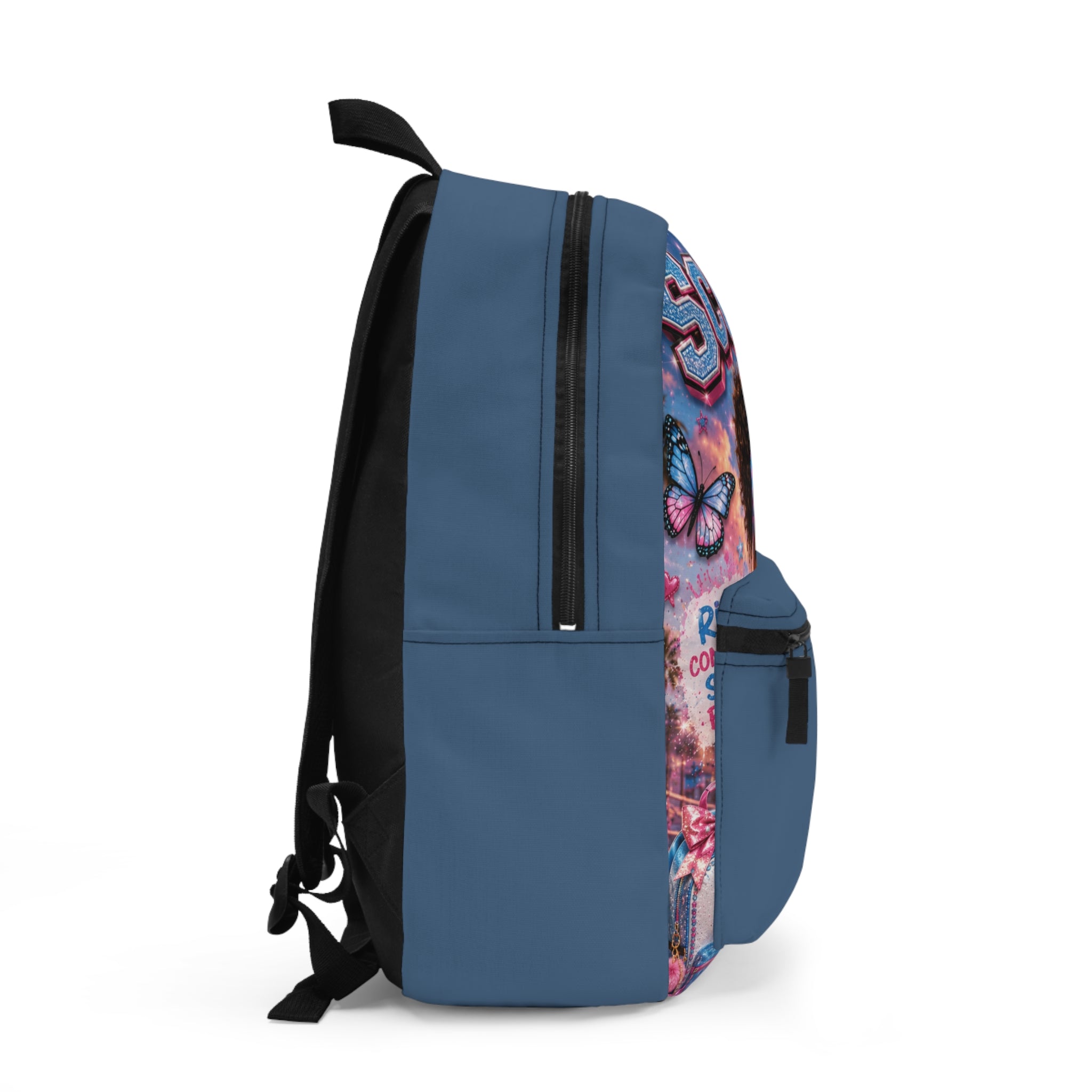Scooter Girl Kids Backpack — Cute Butterfly Scooter Design, Back-to-School Bag for Girls