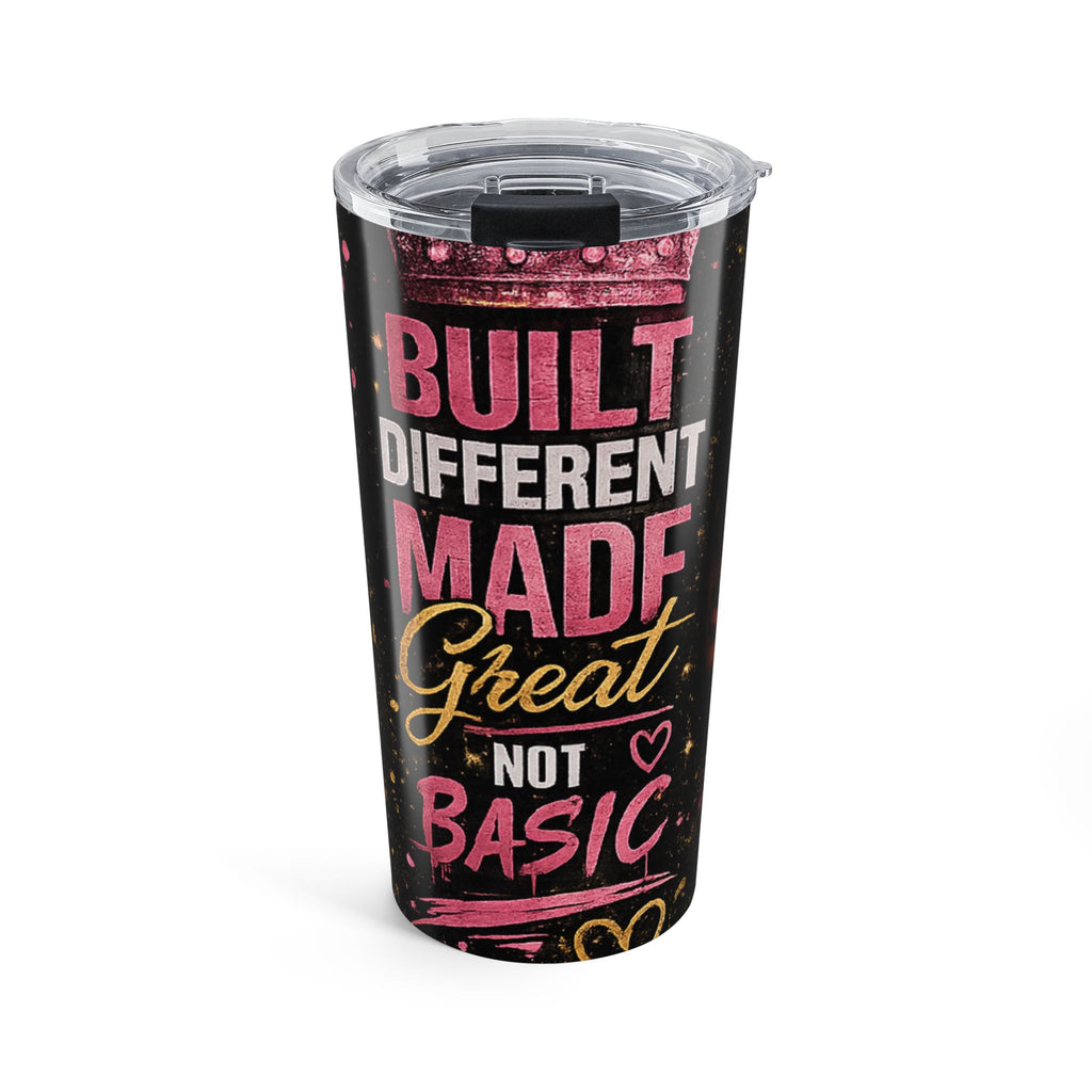 20oz Tumbler — "Built Different Glam Tumbler