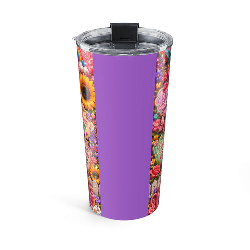 20oz Floral ‘Garden Princess’ Insulated Tumbler — Cute Kids Travel Cup