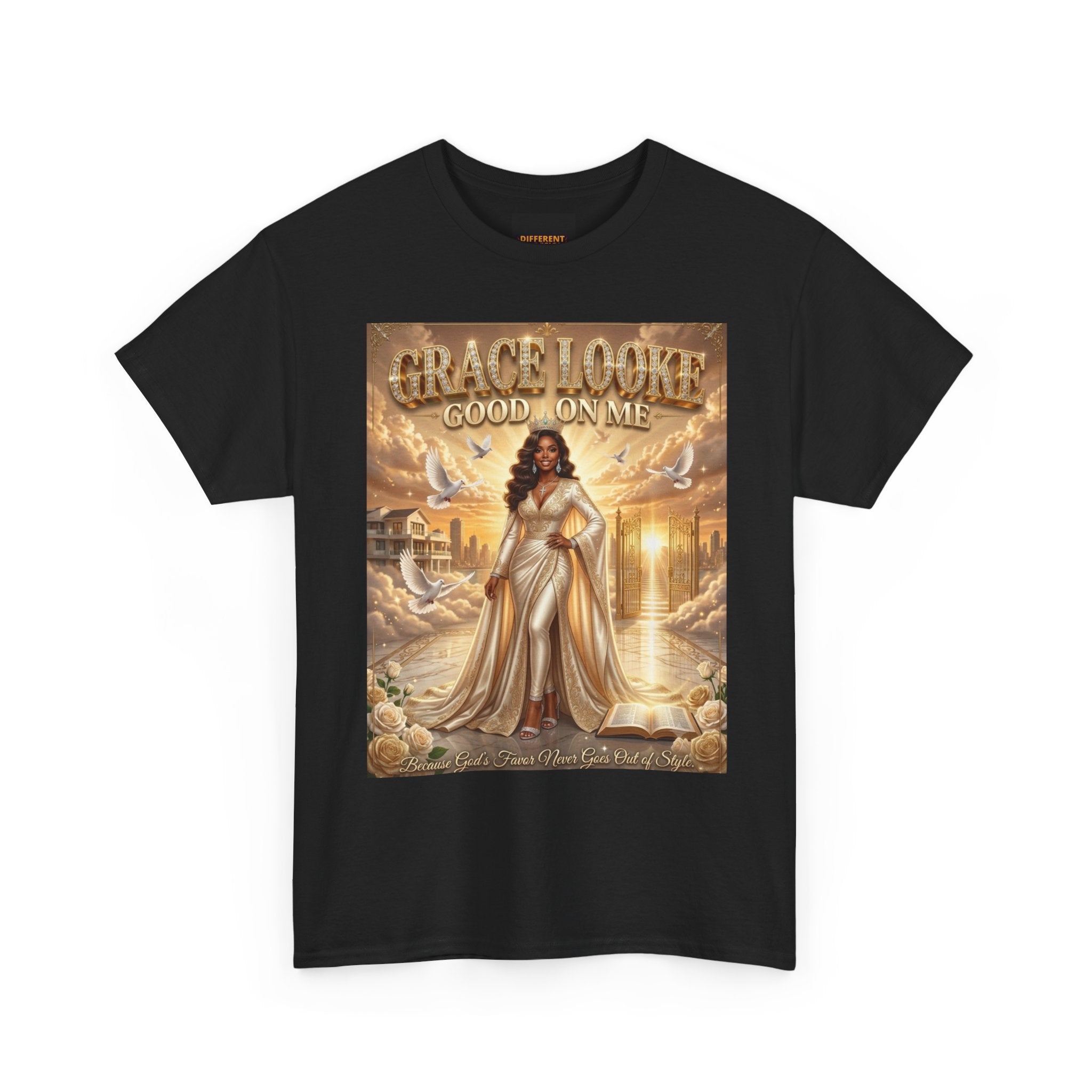 Christian T-Shirt — "Grace Looked Down On Me" Inspirational Faith Tee
