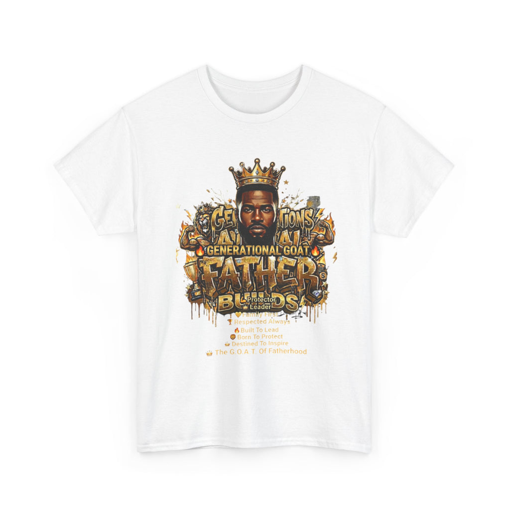 Father Blesses T-Shirt – Generational GOAT Crowned Dad Tee