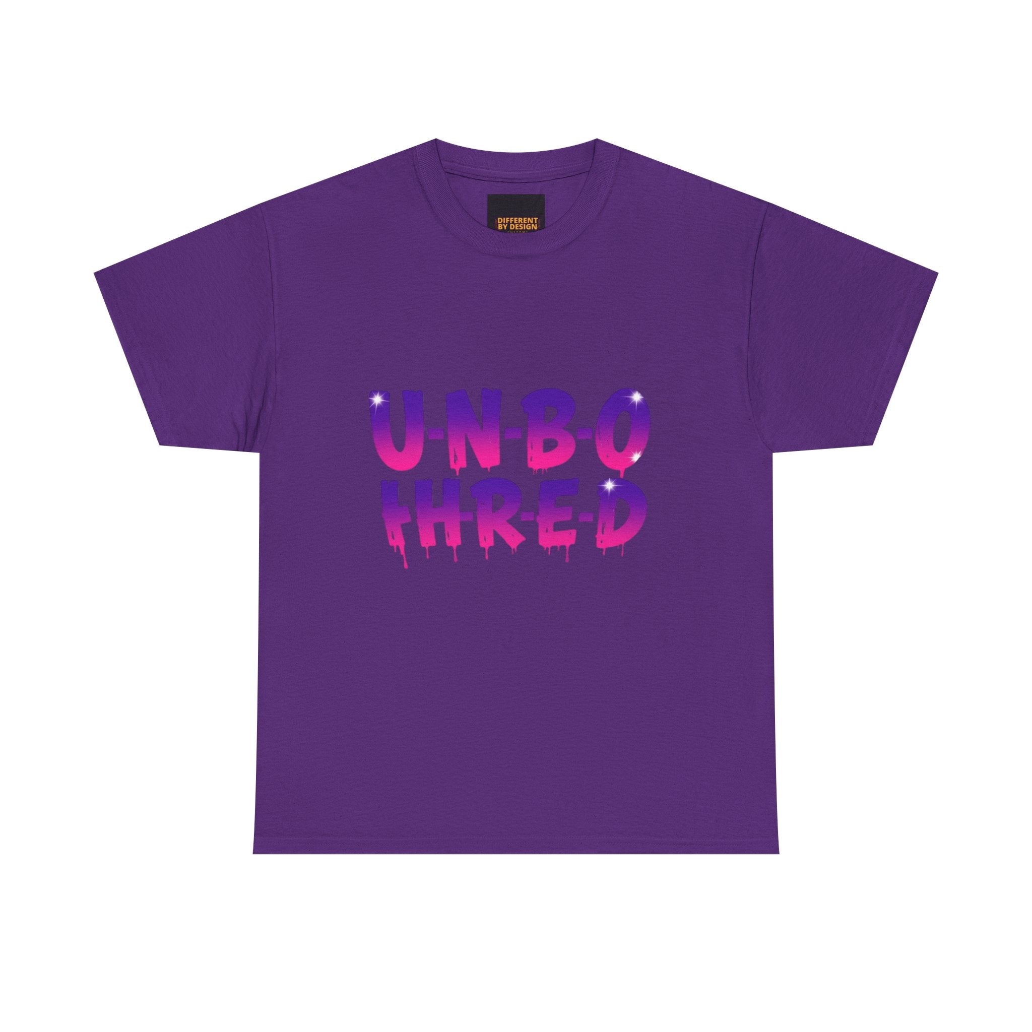 Unbothered Graphic Tee – 'U-N-B-O-T-H-R-E-D' Vibrant Drip Lettering Shirt