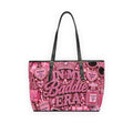 Birthday Queen PU Leather Shoulder Bag - Pink Glam Tote for Her