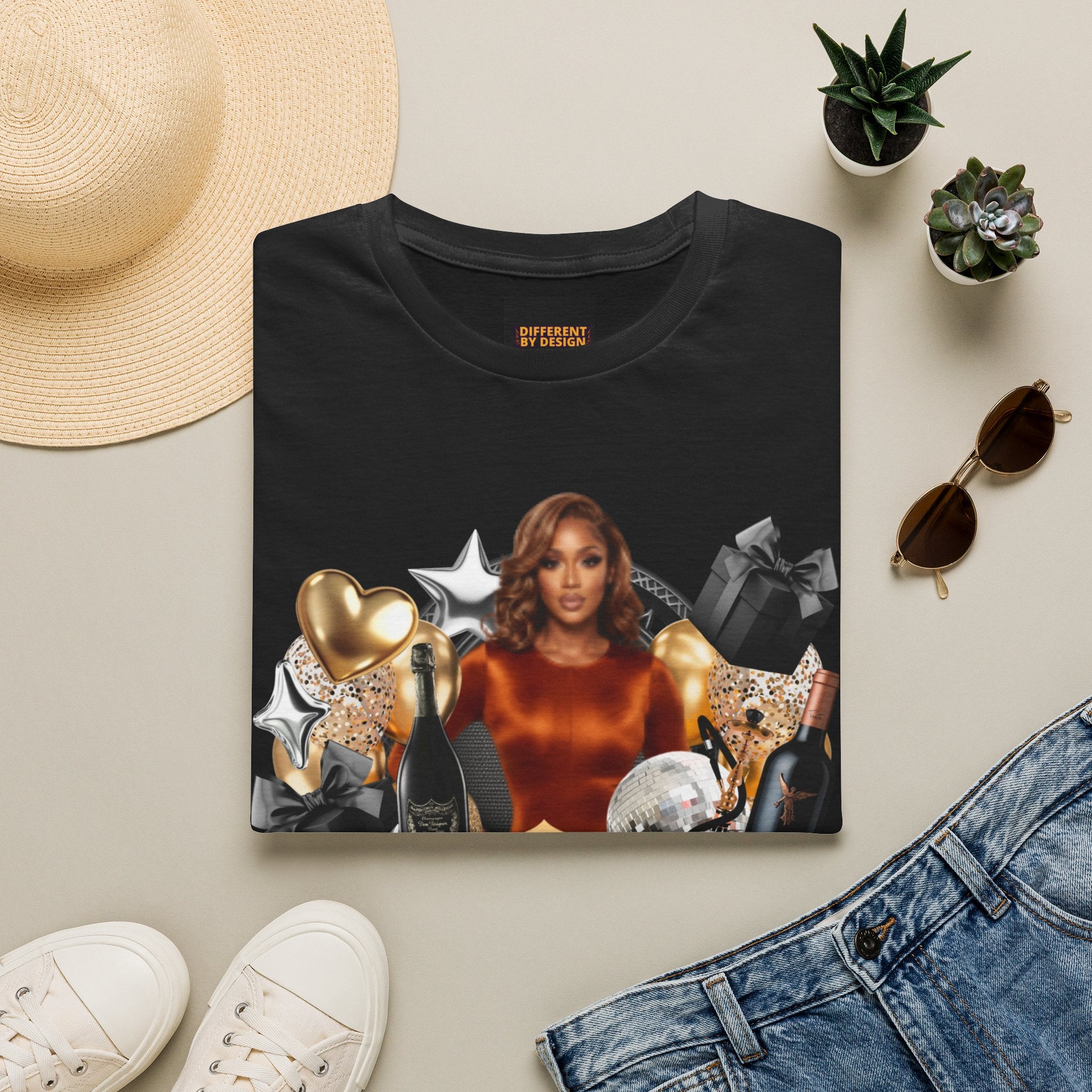 Birthday Celebration T-Shirt — Glam Party Graphic Tee