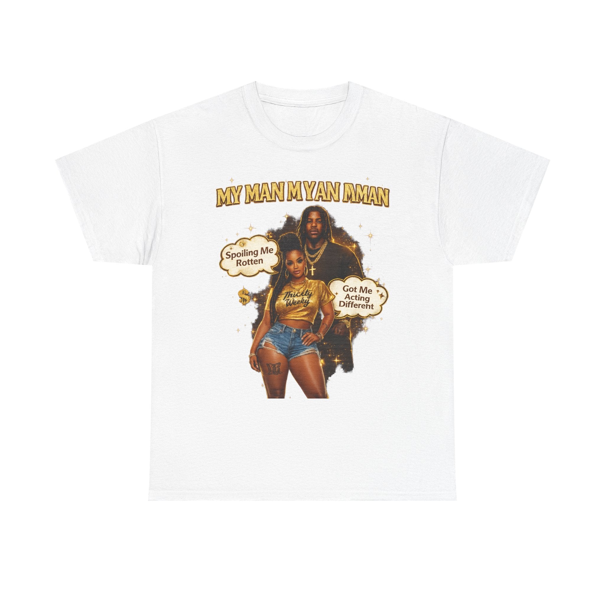 My Man My Ian Ian Graphic Tee — Retro 90s R&B Vibe "Spoiling Me Rotten" Shirt