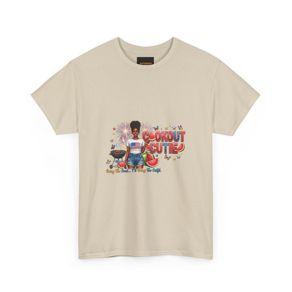 Cookout Cutie T-Shirt – Black Girl BBQ Party Graphic Tee