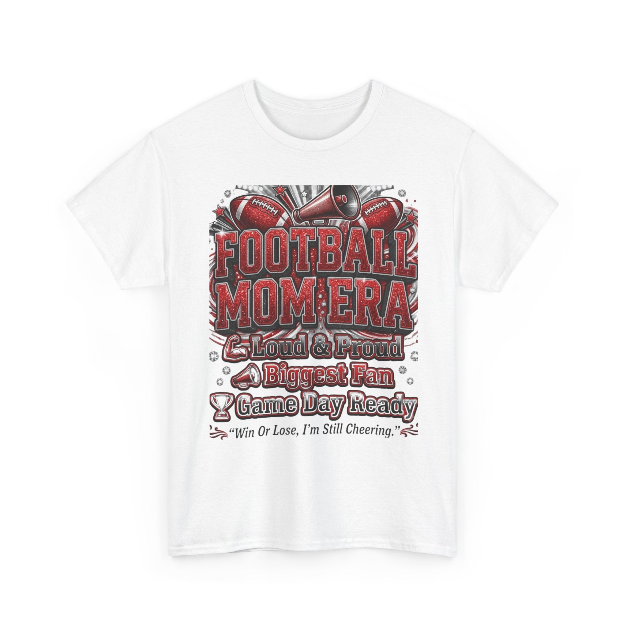 Football Mom Era T‑Shirt — Proud Mom, Biggest Fan, Game Day Ready Tee