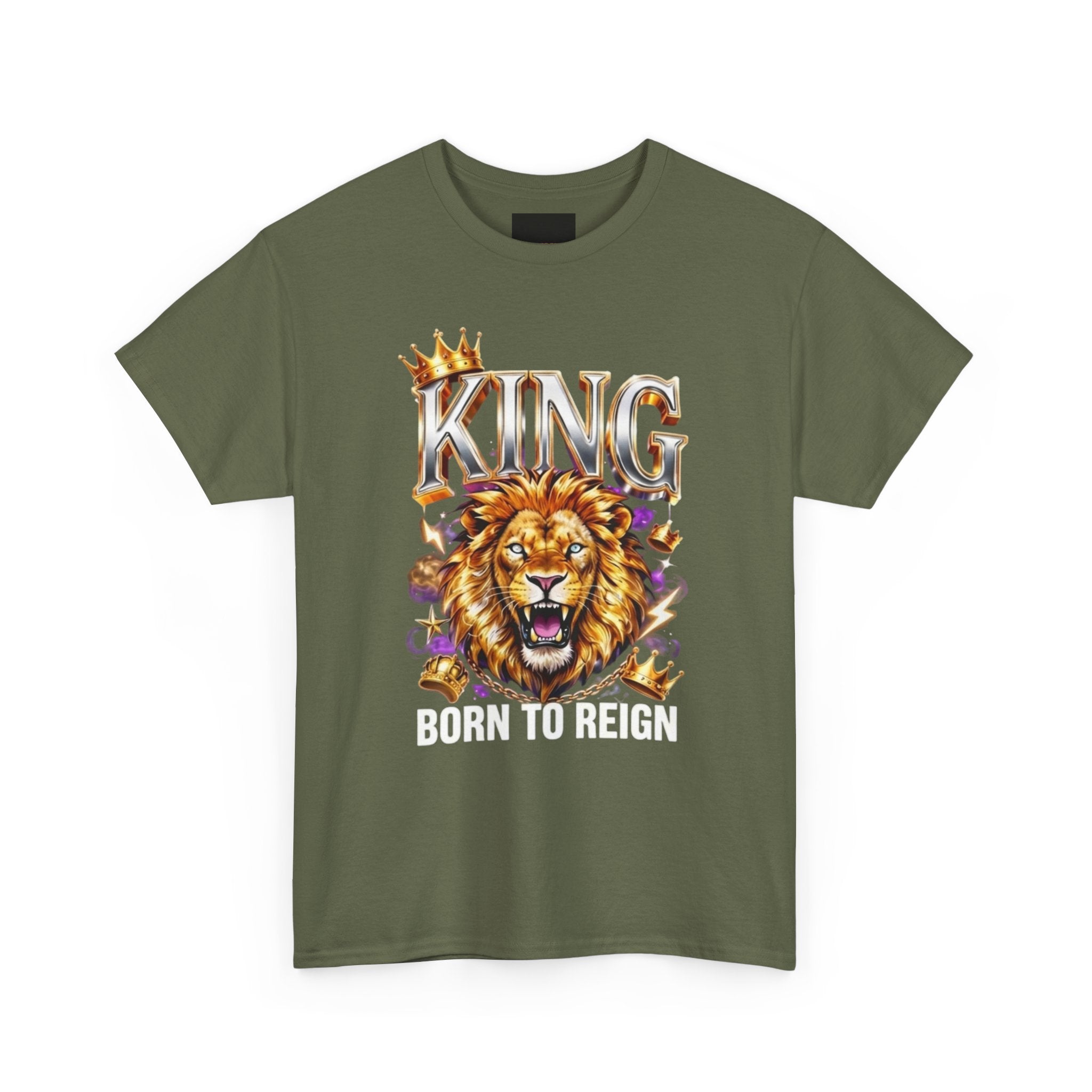 King Lion T-Shirt — Bold Crowned Lion Graphic Tee