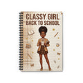 Classy Girl Back to School Spiral Notebook — Cute African American Student Journal