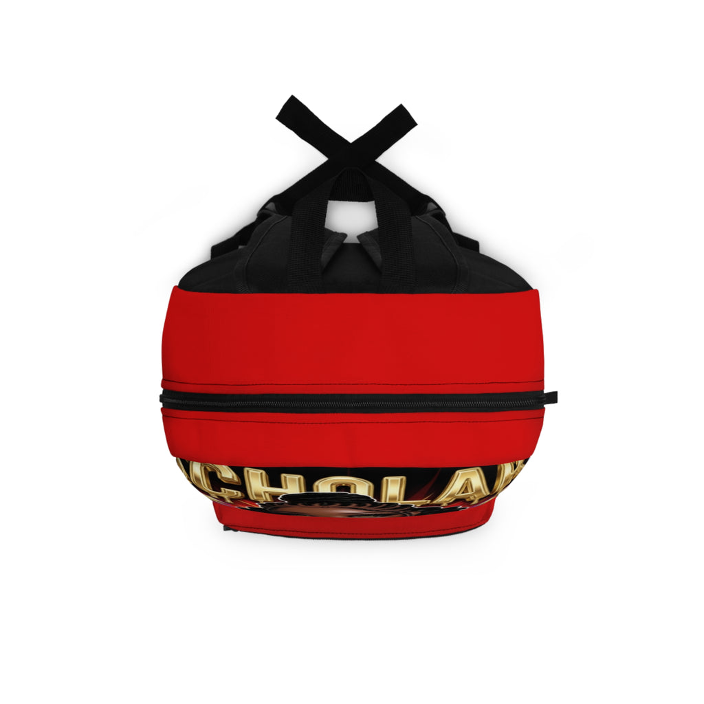 Personalized 'SCHOLAR' Red Backpack — Custom Name Kendra, Motivational Student Bookbag