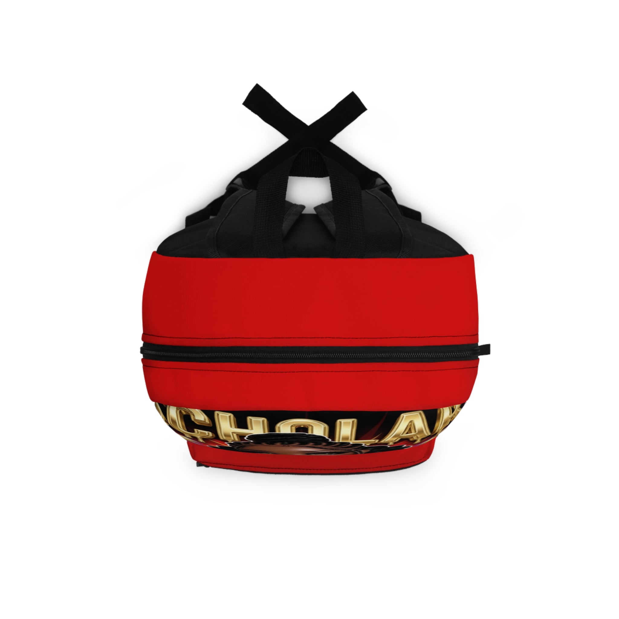 Personalized 'SCHOLAR' Red Backpack — Custom Name Kendra, Motivational Student Bookbag
