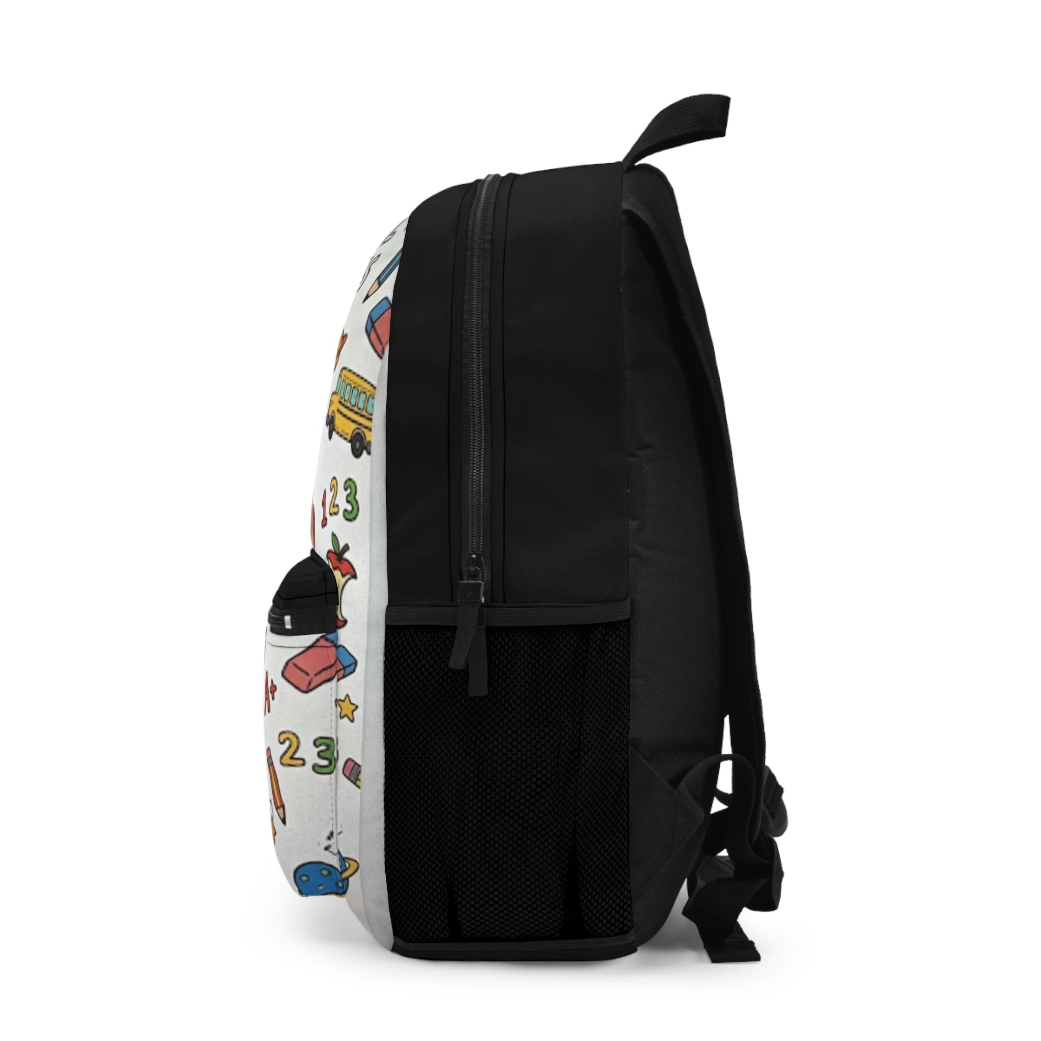 Personalized Kids Backpack — "My School Adventures" Composition Book Design (Custom Name)