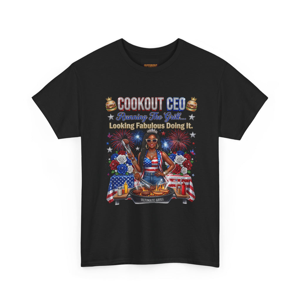 Coconut Gel Patriotic Graphic Tee — "Running The World, Leading The Movement"