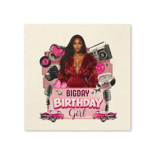 Birthday Girl Cocktail Napkins — Pink Retro Glam Party Decor