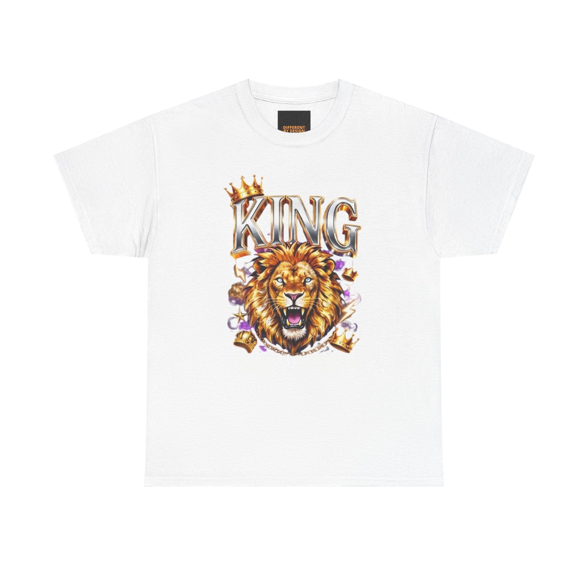 King Lion T-Shirt — Bold Crowned Lion Graphic Tee