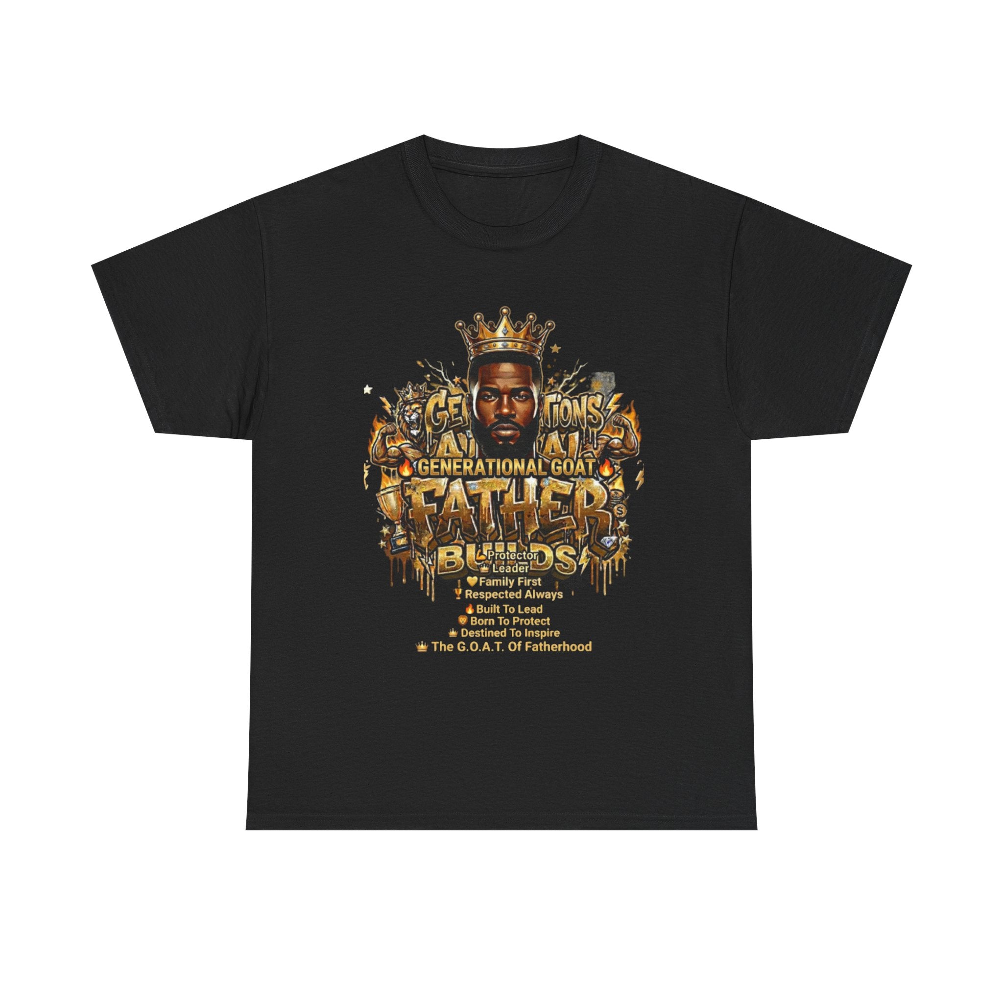 Father Blesses T-Shirt – Generational GOAT Crowned Dad Tee