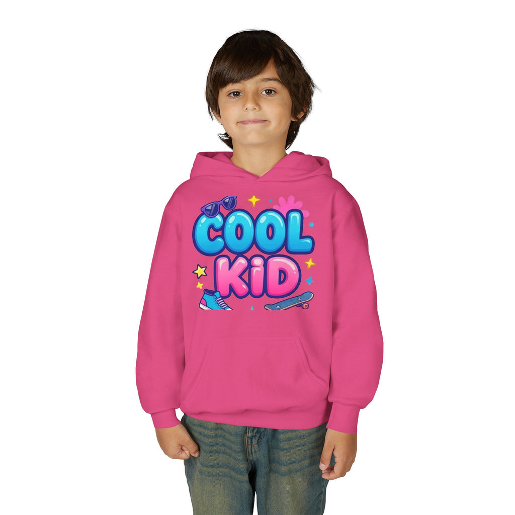 Cool Kid Youth Hoodie — Fun Colorful Skate & Sunglasses Graphic Sweatshirt
