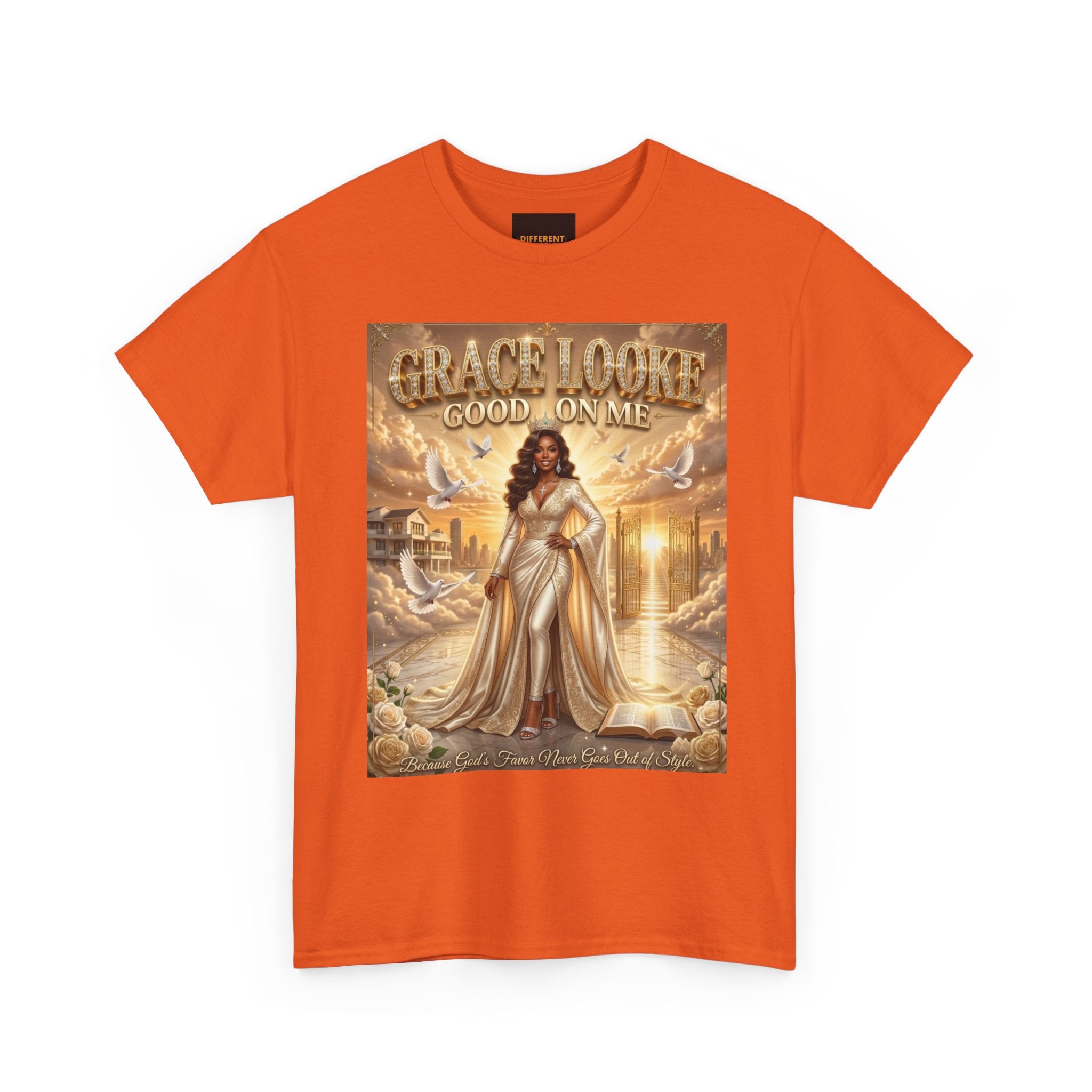 Christian T-Shirt — "Grace Looked Down On Me" Inspirational Faith Tee