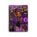 Dance Diva Notebook — Ruled Spiral Journal (Born to Dance, Purple)