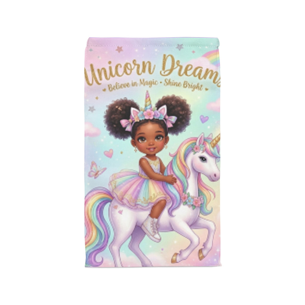 Unicorn Dreams Kids Lunch Bag — "Believe in Magic" Polyester Insulated Bag