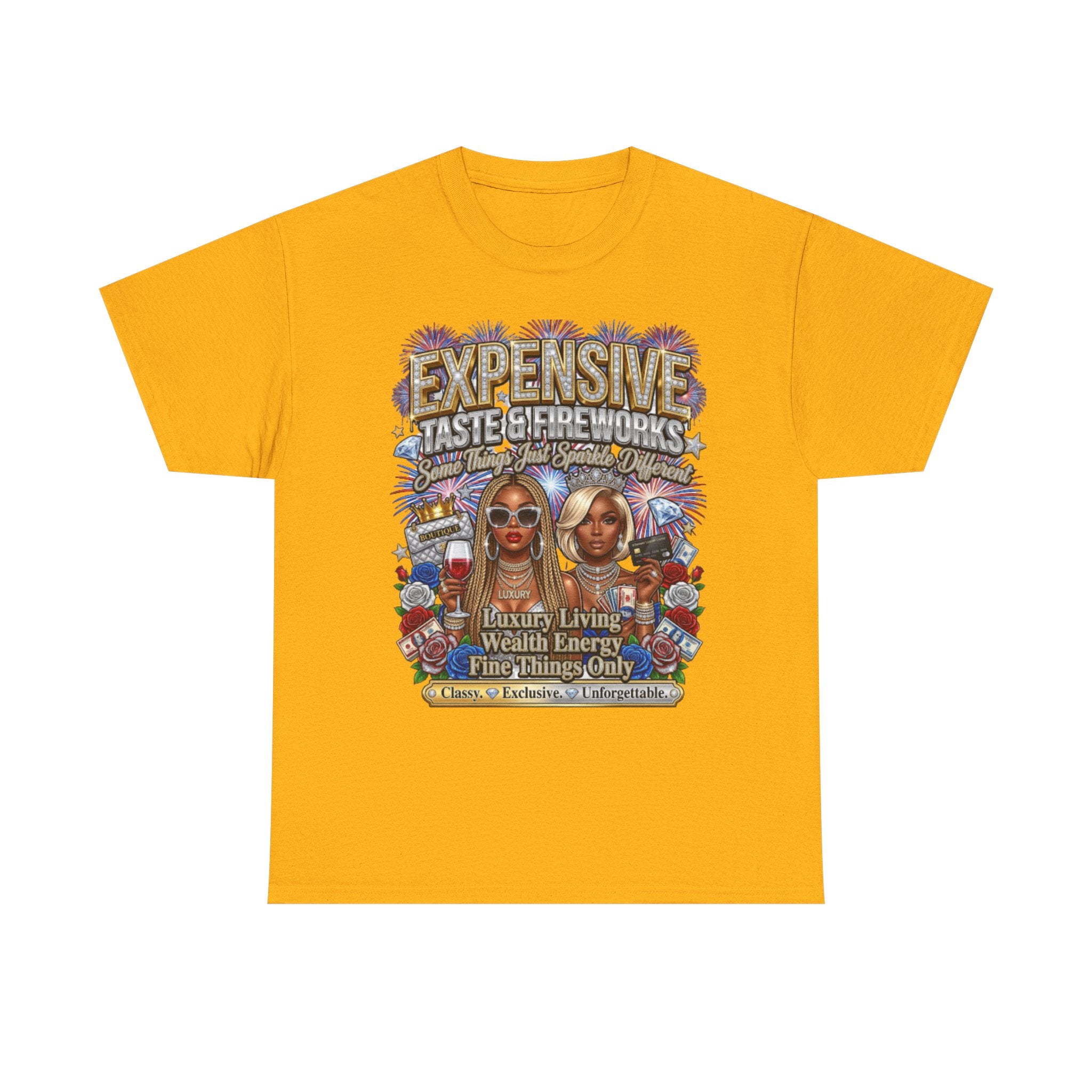 Expensive Taste Graphic Tee — Luxury Living, Wealth Energy Tee