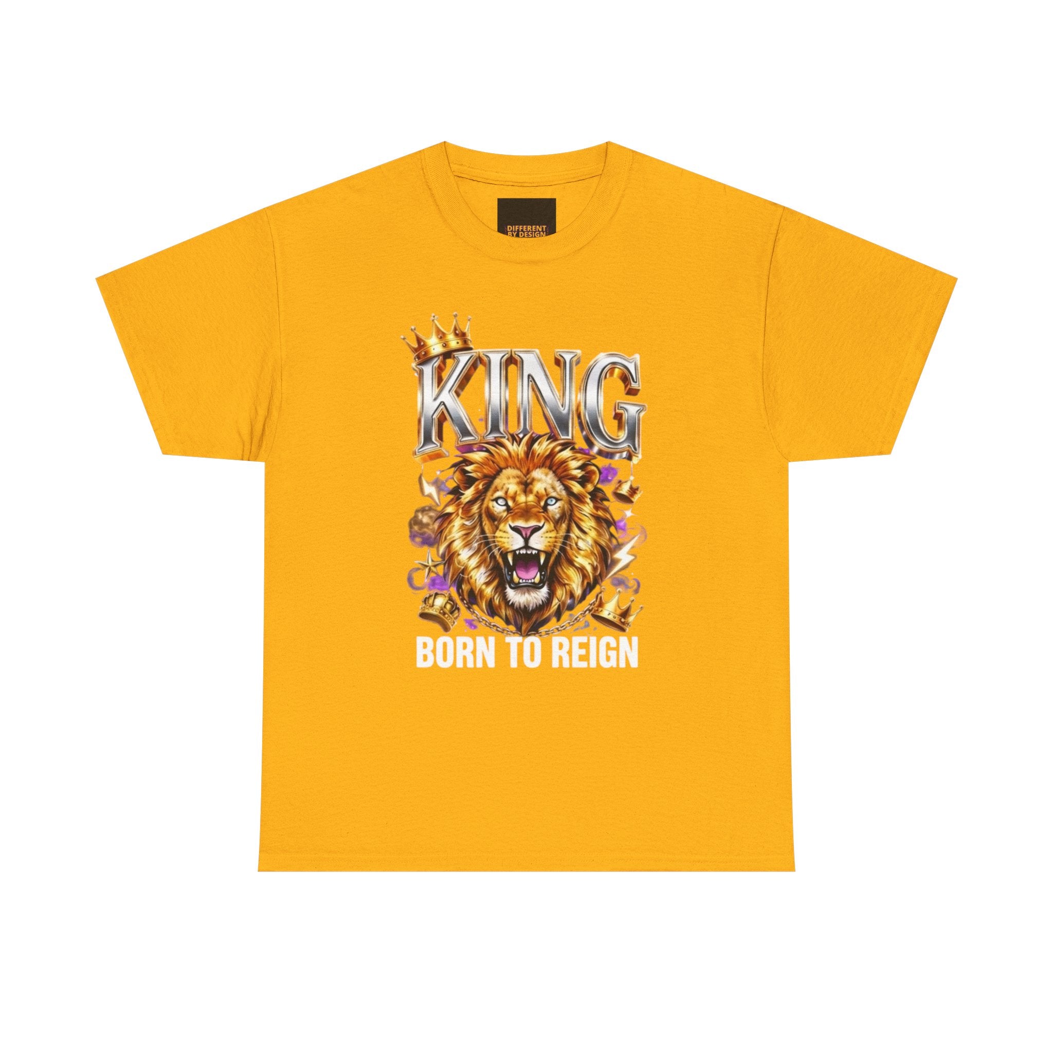 King Lion T-Shirt — Bold Crowned Lion Graphic Tee