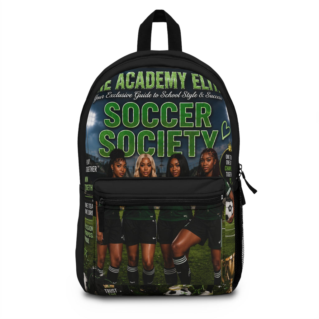 Soccer Society Graphic Backpack — Girls’ Team Sports School Bag