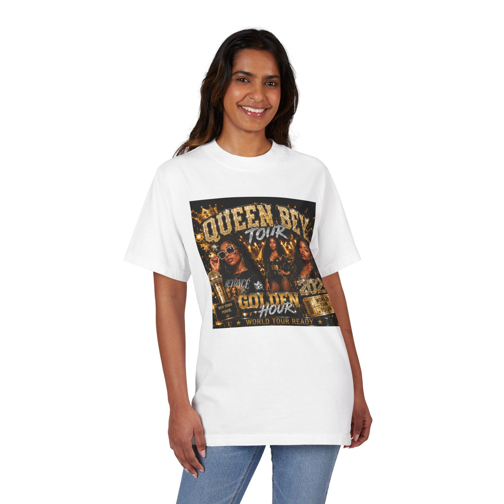 Queen Bey Tour T-Shirt — Gold Glam Concert Tee