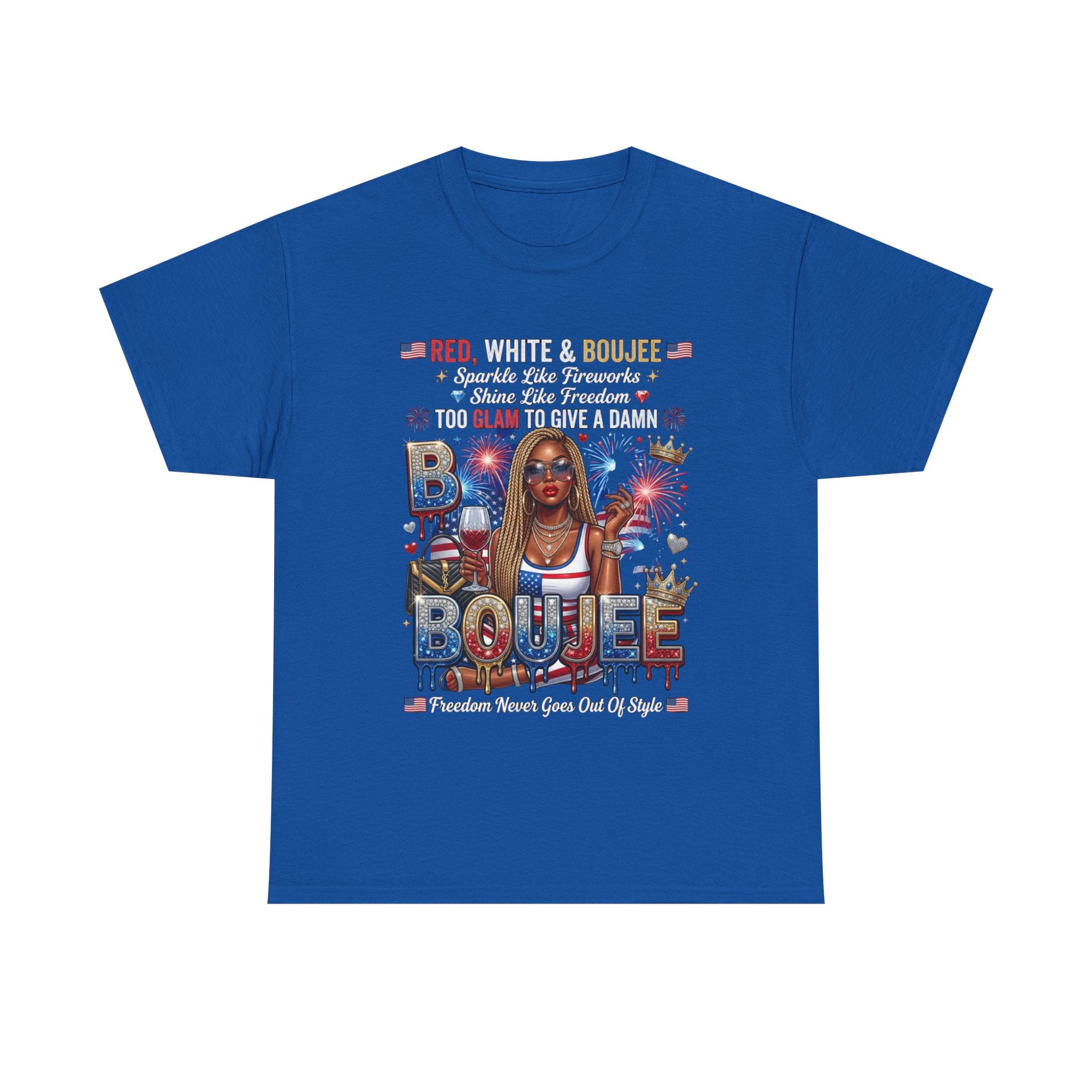 Boujee Babe Tee — Patriotic Glam 'Boujee' Graphic T-Shirt