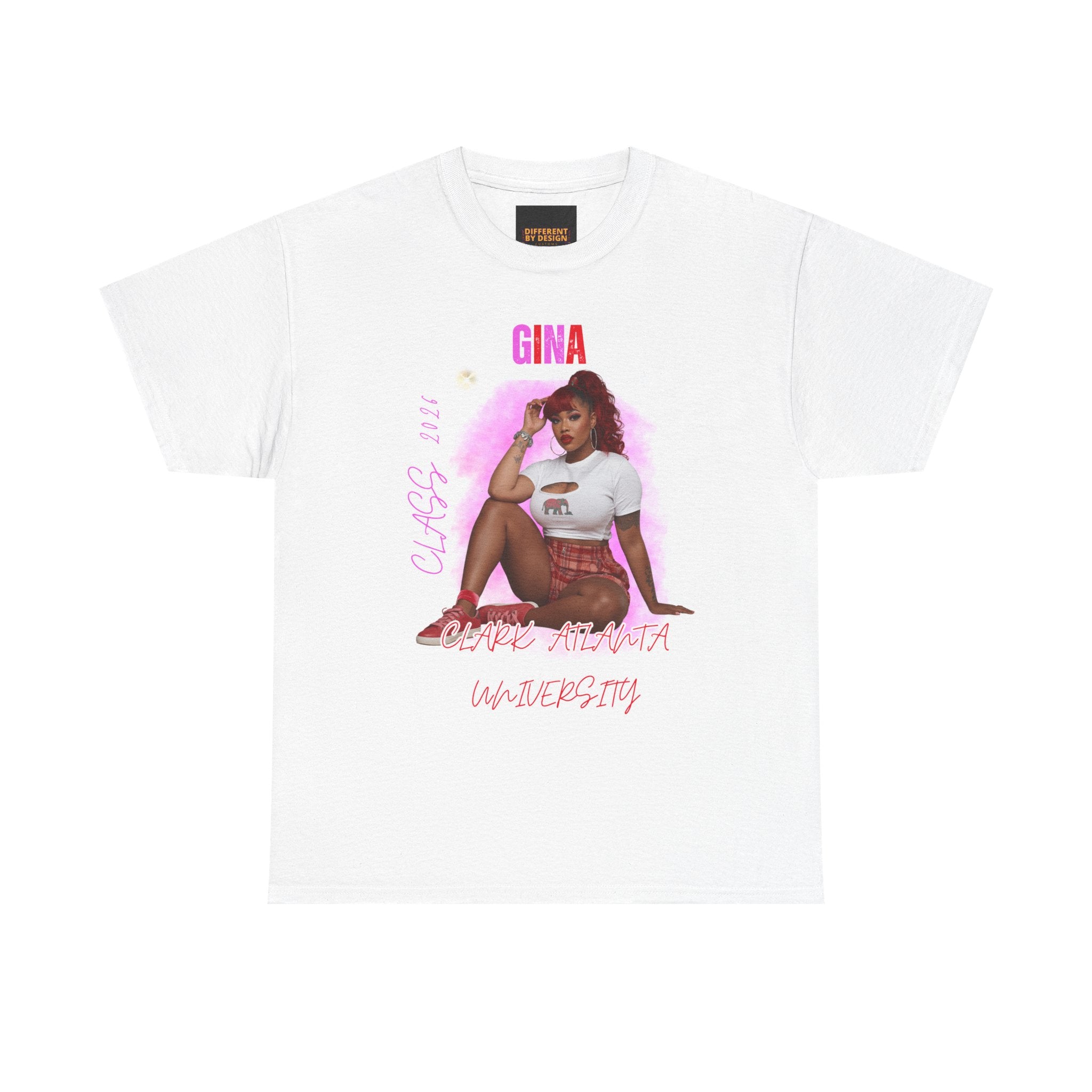 Gina Retro Pinup Tee – Cute Latina University Graphic T-Shirt