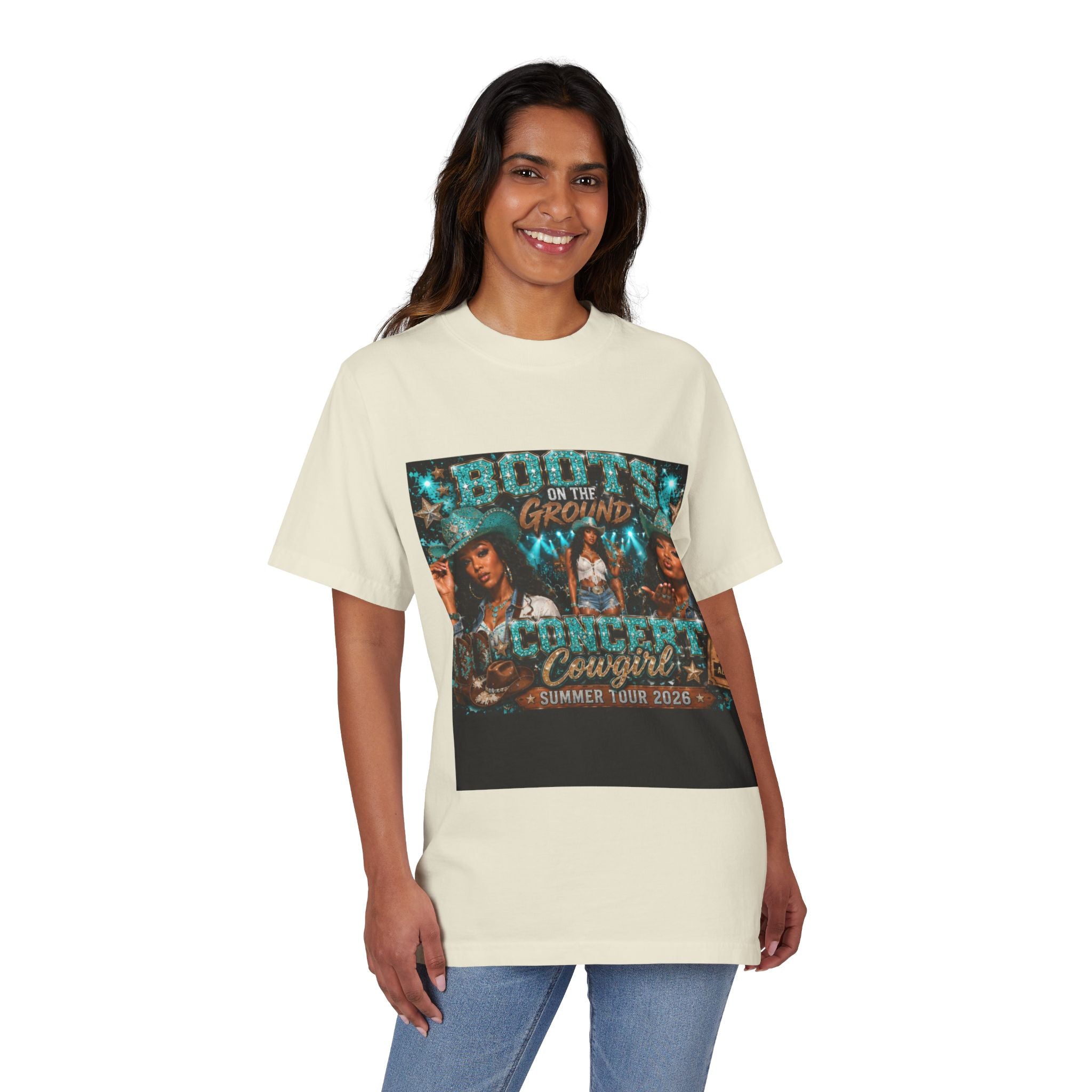 Concert Cowgirls Graphic T-Shirt — 'Boots on the Ground' Tour Tee