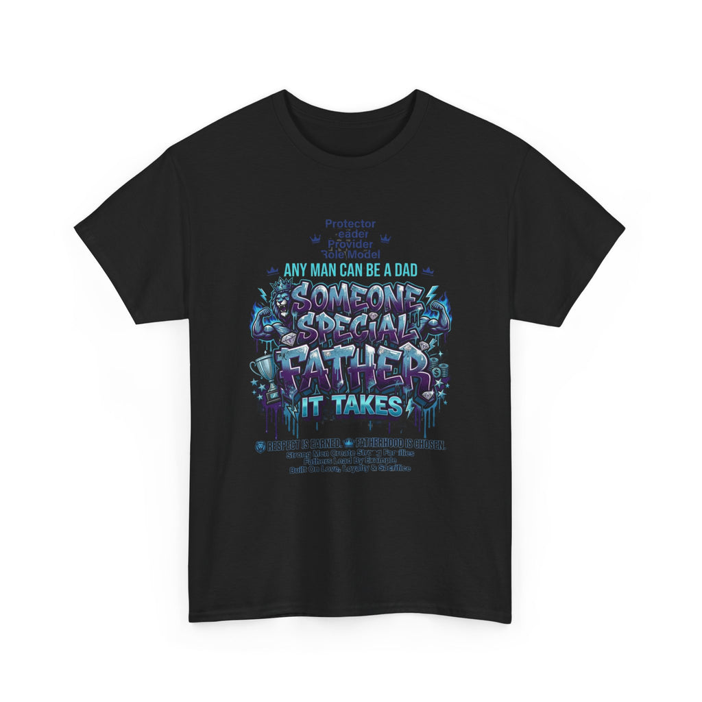 Special Father Tee — 'Any Man Can Be A Dad' Father's Day Graphic Shirt