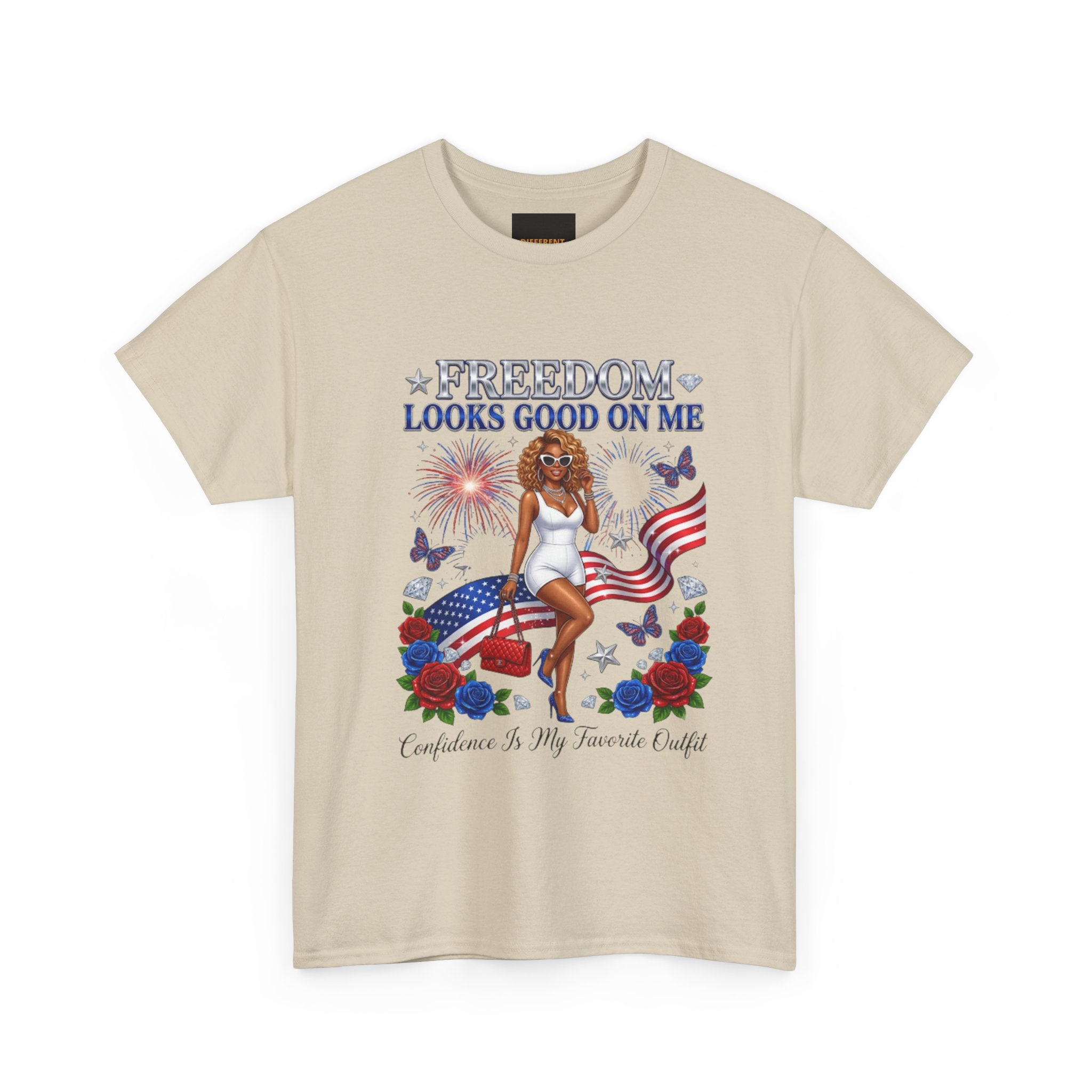 Freedom Looks Good On Me Tee — Patriotic 4th of July Graphic Shirt