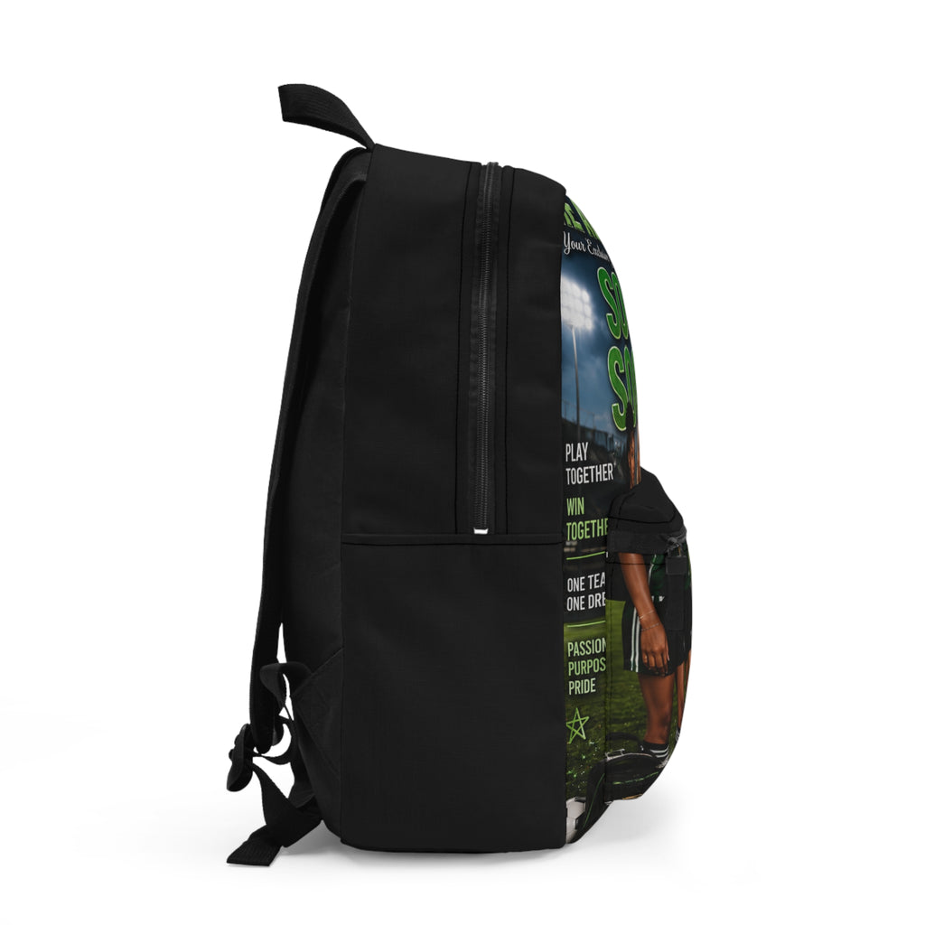 Soccer Society Graphic Backpack — Girls’ Team Sports School Bag