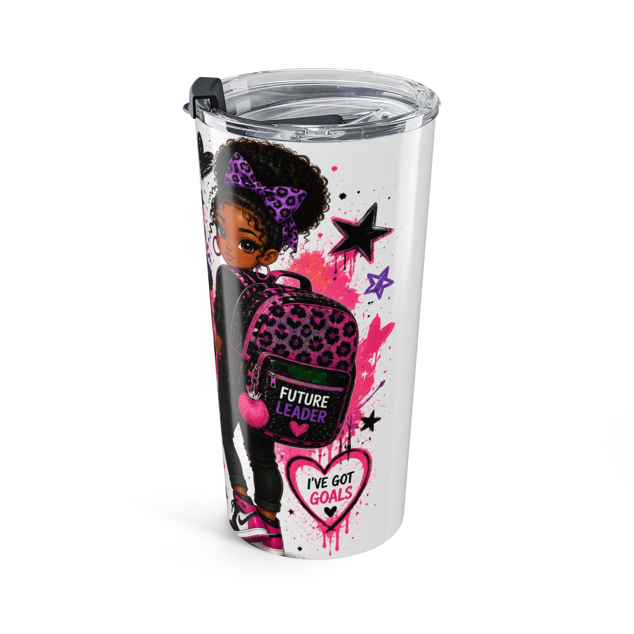 20oz Tumbler — "Can't Stop, Won't Stop" Motivational Girl Travel Mug