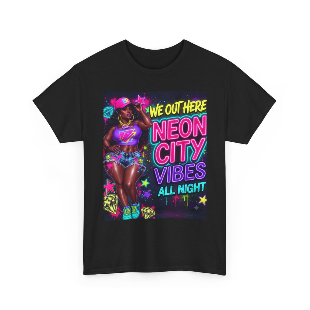 Neon City Vibes T‑Shirt — Retro Neon Club Graphic Tee