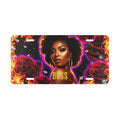 Boss Afro Queen Vanity Plate — Empowered Black Woman License Plate
