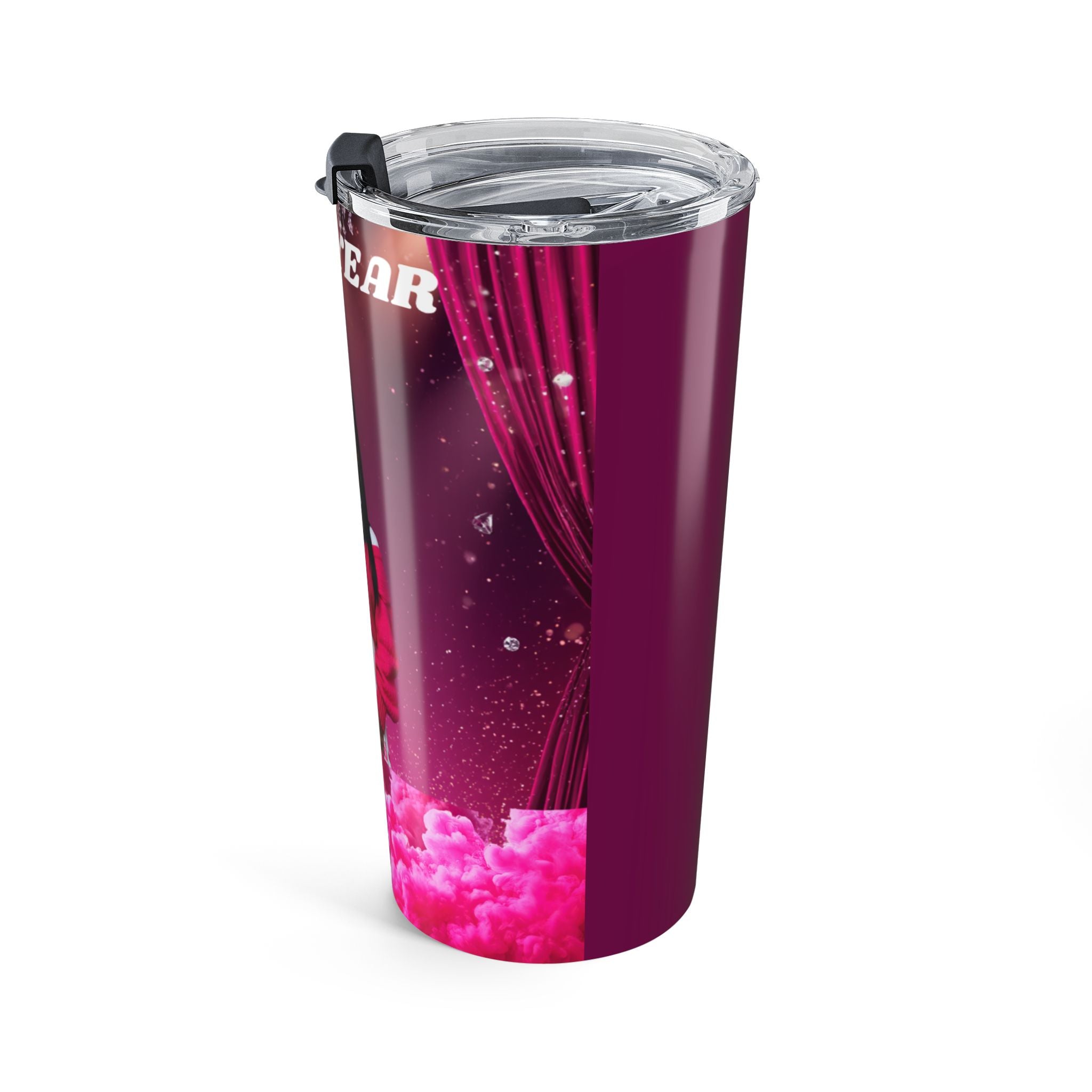 20oz Pink Cloud Portrait Tumbler — 'Last Year' Graphic Travel Cup