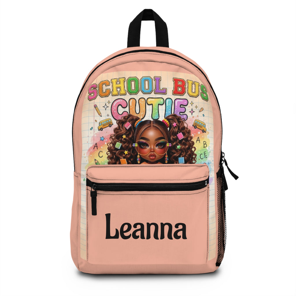 School Bus Cutie Personalized Backpack – Cute Back-to-School Kids Bag