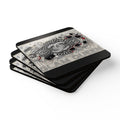 Glam Queen Cork Coaster Set — Fashion Jewelry Glitter Design (4-Pack)